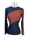 Criniēre 'Sophie' Schooling Top in Navy/Burgundy