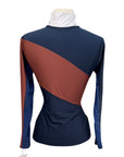 Criniēre 'Sophie' Schooling Top in Navy/Burgundy