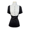 Asmar Equestrian Short Sleeve Show Shirt in Black/White