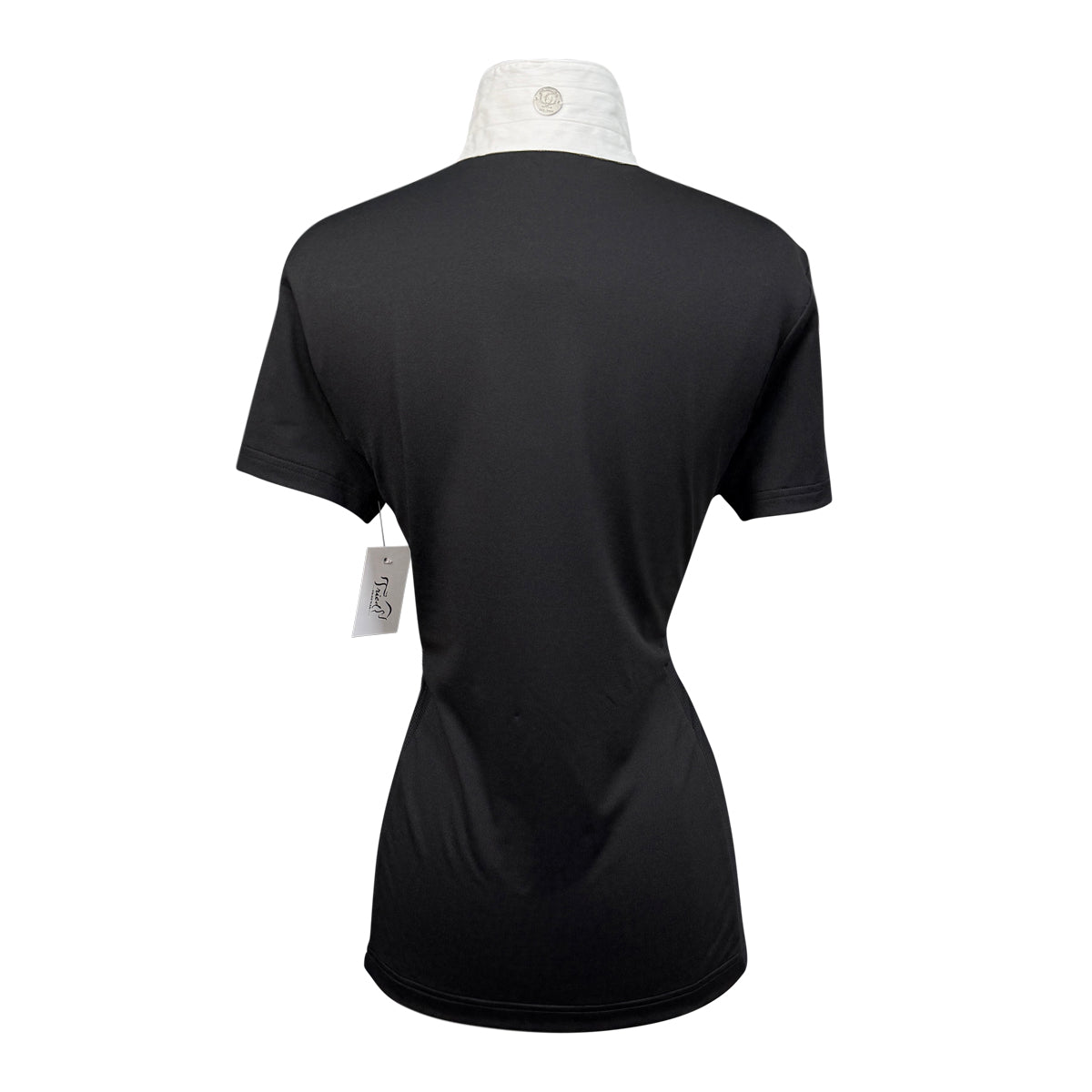 Asmar Equestrian Short Sleeve Show Shirt in Black/White