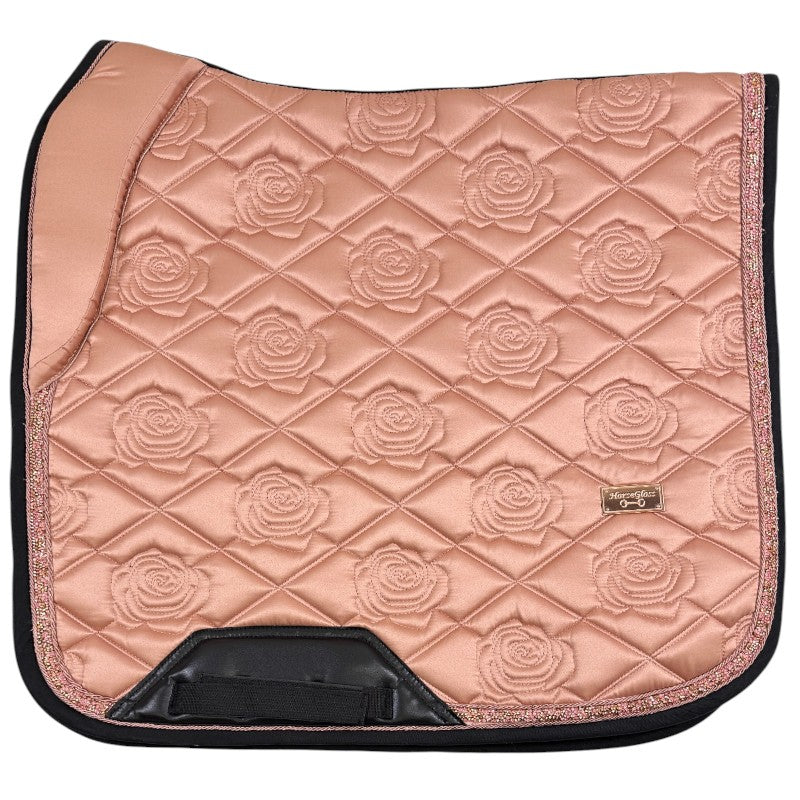 Horse Gloss Dressage Saddle Pad in Satin Pink