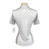 Mrs Ross Short Sleeve Riding Shirt in Grey/White