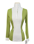 Essex Classics 'Luna Performance' Show Shirt in Green/White