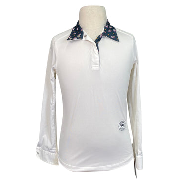 Essex Classics 'Talent Yarn' Show Shirt in White/Unicorns