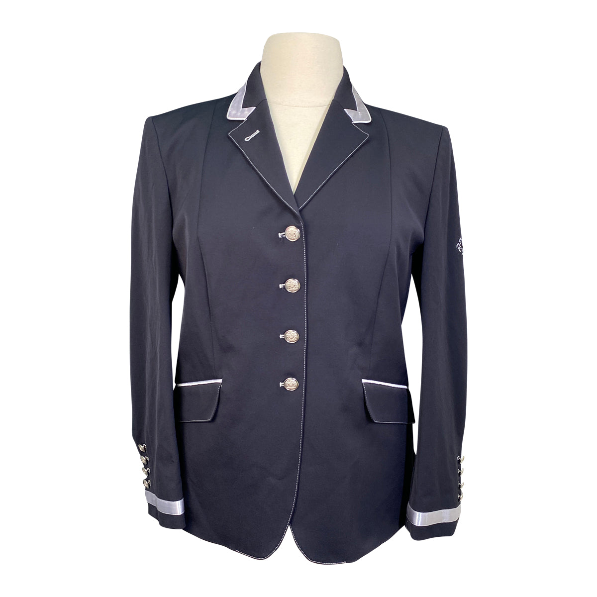 Flying Changes 'The Catherine' Short Tailcoat in Black/Silver