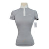 Pénélope 'Moon' Short Sleeve Competition Polo Shirt in Grey 
