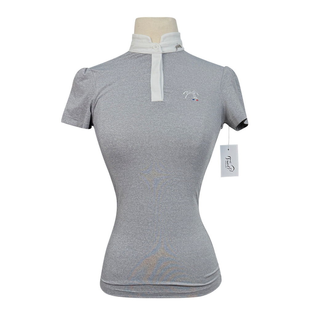 Pénélope 'Moon' Short Sleeve Competition Polo Shirt in Grey 