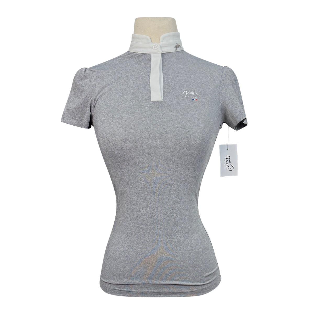 Pénélope &#39;Moon&#39; Short Sleeve Competition Polo Shirt in Grey 