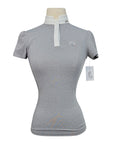 Pénélope 'Moon' Short Sleeve Competition Polo Shirt in Grey 