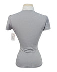 Pénélope 'Moon' Short Sleeve Competition Polo Shirt in Grey 