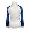 TKEQ The 'Sloan' Long Sleeve Competition Top in White/Navy
