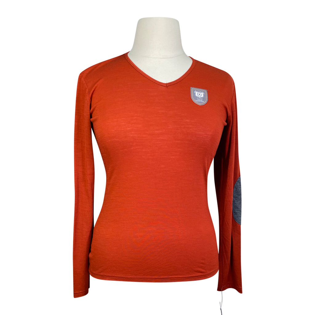 Asmar Equestrian Sweater in Burnt Sienna - Women's Large