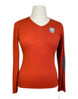 Asmar Equestrian Sweater in Burnt Sienna - Women's Large
