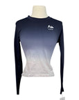Cowgirl Up with Green 'Versa-Top' Long Sleeve Shirt in Navy Ombre