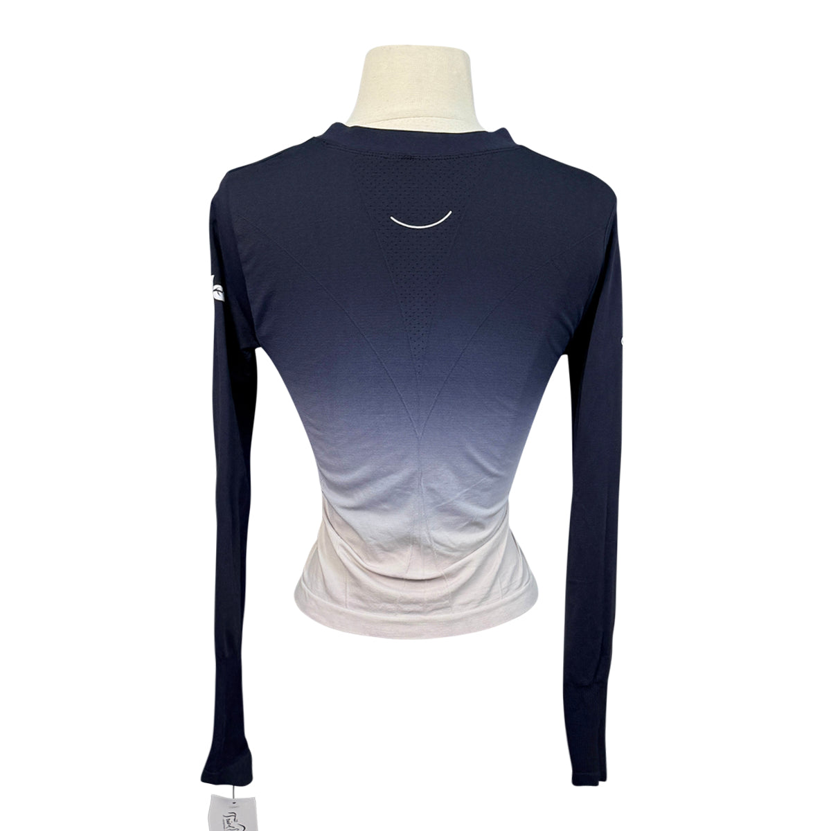 Cowgirl Up with Green &#39;Versa-Top&#39; Long Sleeve Shirt in Navy Ombre