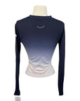 Cowgirl Up with Green 'Versa-Top' Long Sleeve Shirt in Navy Ombre