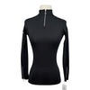 Aztec Diamond 1/4 Zip Long Sleeve Base Layer in Black