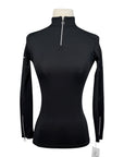 Aztec Diamond 1/4 Zip Long Sleeve Base Layer in Black
