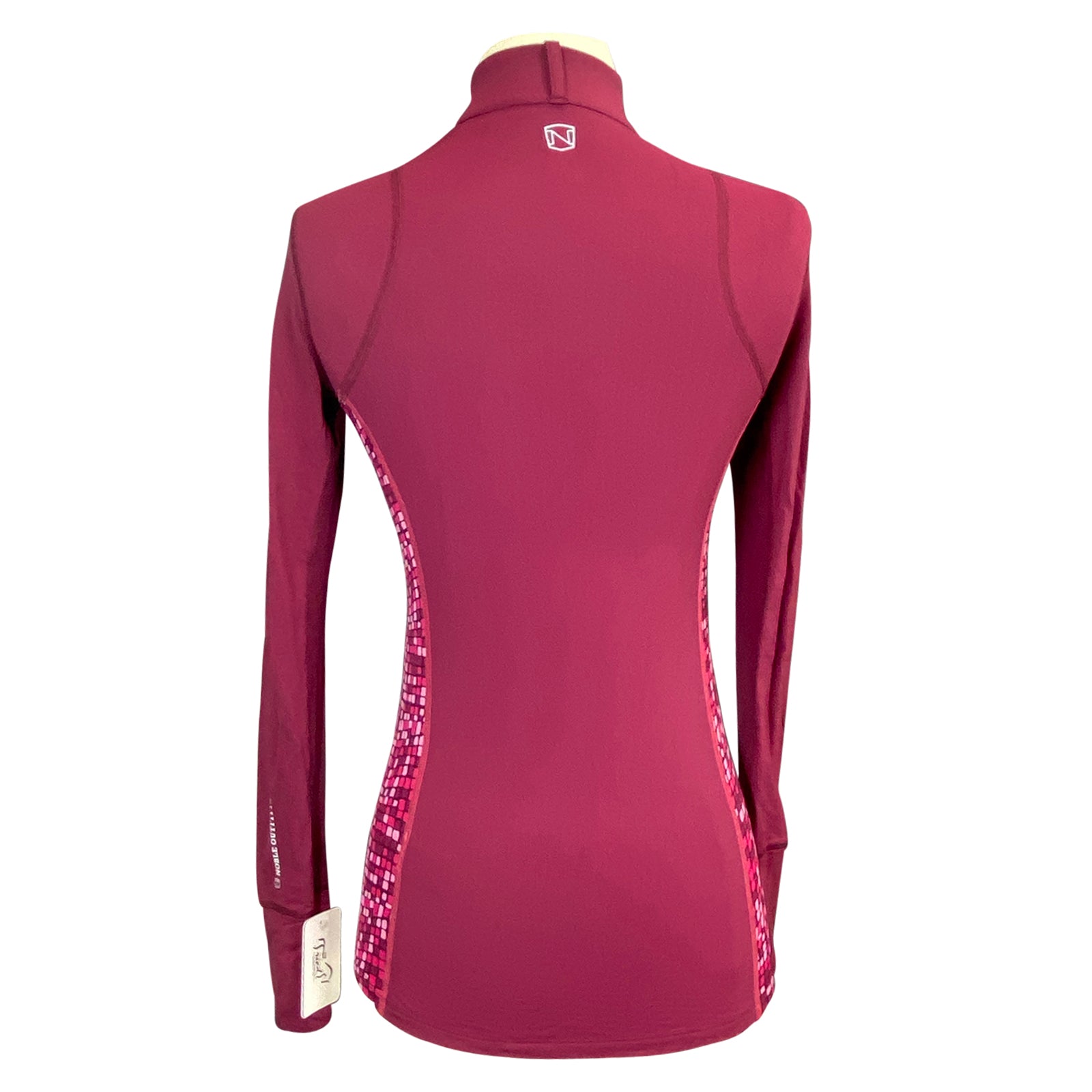 Noble Outfitters Ashley Performance Long Sleeve in Rasberry/Geo - Women's XS