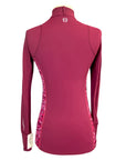 Noble Outfitters Ashley Performance Long Sleeve in Rasberry/Geo - Women's XS