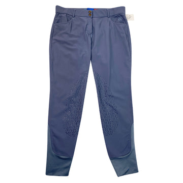 Ovation 'Aqua-X' Silicone Knee Patch Breeches in Powder Blue
