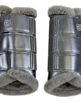 Equestrian Stockholm Fleece Brushing Boot in Silver Cloud