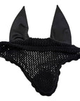 Equestrian Stockholm Ear Bonnet in Black/Silver Glimmer