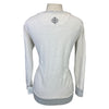 Two Bits Equestrian 'The Herringbone II' V-Neck in Oatmeal - Women's 00 (XS)