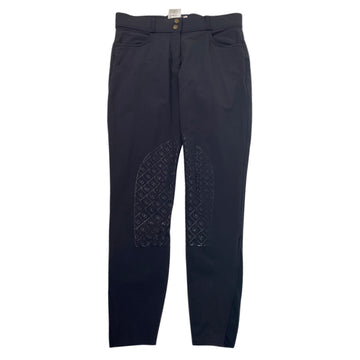 Ovation 'Bellissima' Grip Knee Patch Breeches in Navy