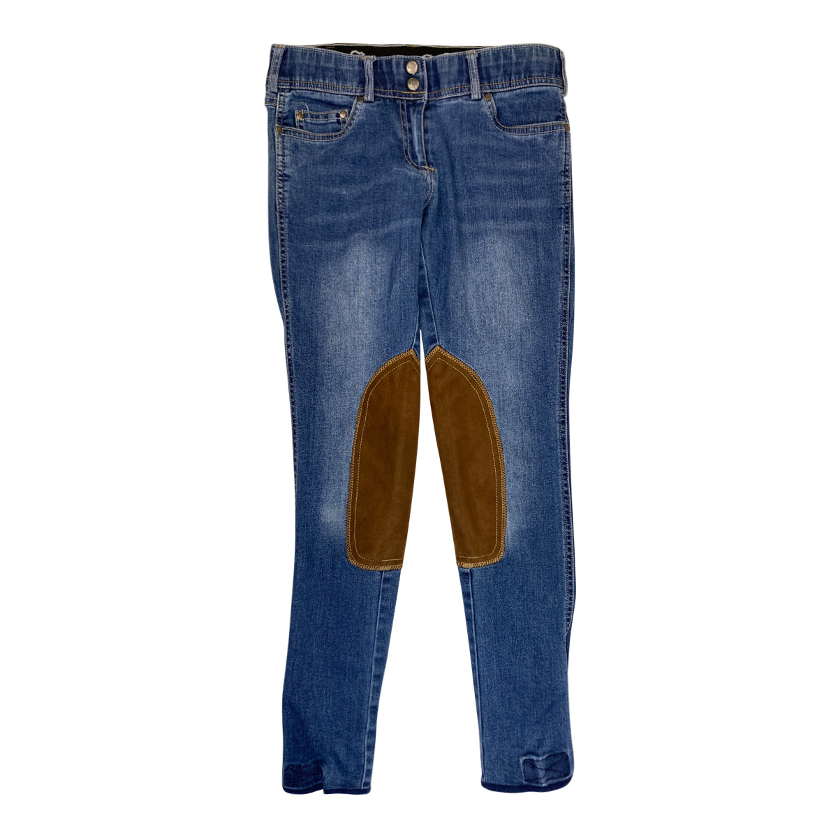 Goode Rider Jean Knee Patch Breech in Denim