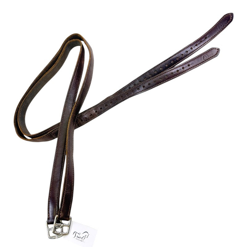 HFP Nylon Lined Stirrup Leathers in Brown