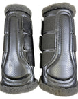 Equestrian Stockholm Fleece Brushing Boot in Silver Cloud