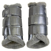 Equestrian Stockholm Fleece Brushing Boot in Silver Cloud