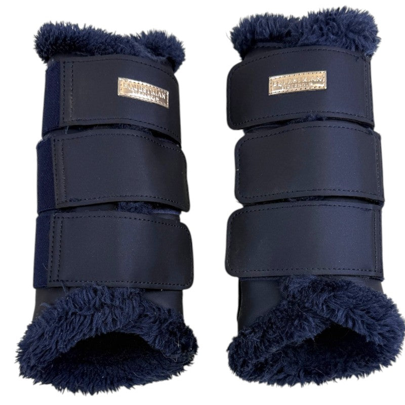 Equestrian Stockholm Fleece Brushing Boot in Lagoon Blush