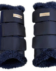 Equestrian Stockholm Fleece Brushing Boot in Lagoon Blush
