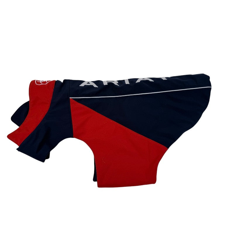 Ariat Team Softshell Dog Jacket in Navy/Red - Small