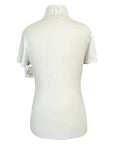 White polo shirt on a white background