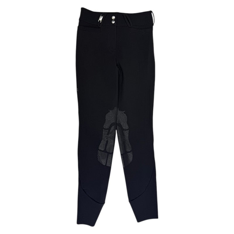 For Horses Knee Patch Breech in Black