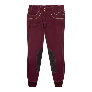 Ariat Olympia Acclaim Knee Patch Breeches in Malbec