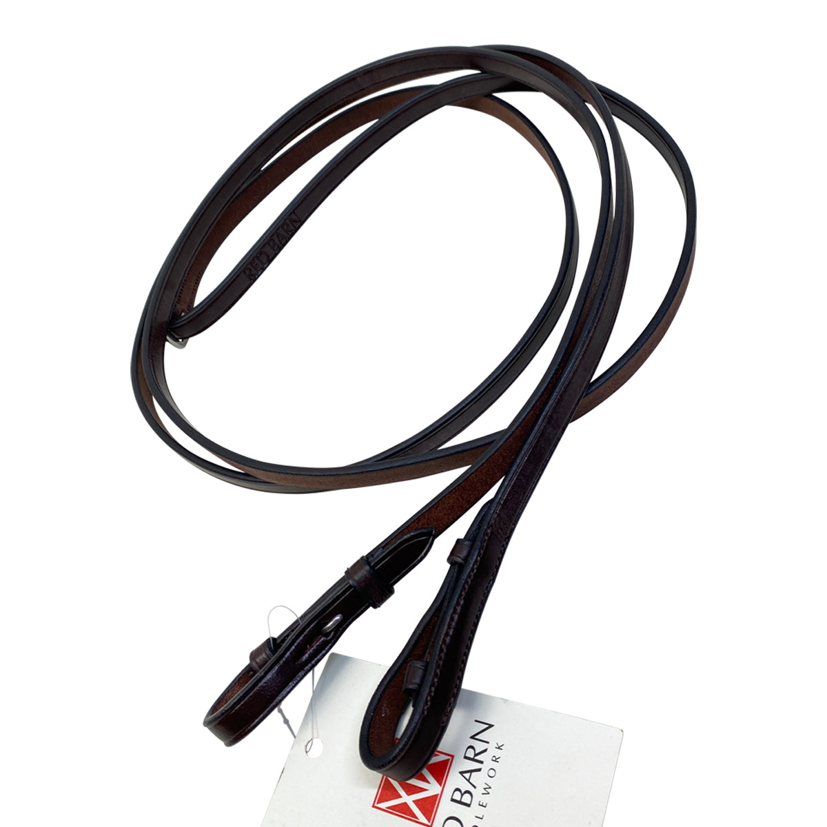 KL Select Red Barn 1/2" Plain Reins in Brown
