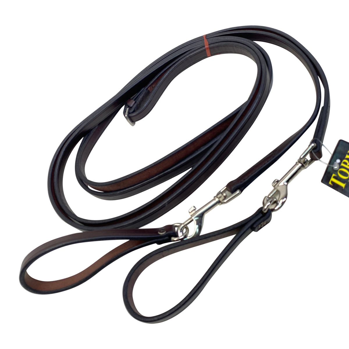 Tory Leather Draw Reins w/Clips in Brown