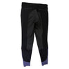 Dover Saddlery Wellesley Classic Piped Knee-Patch Breech in Black/Purple