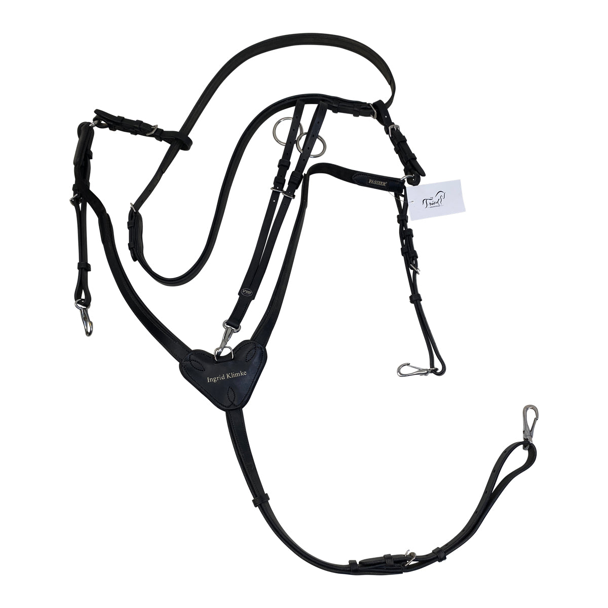 Passier 'Ingrid Klimke' Breastplate w/ Running Attachment in Black