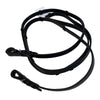 Bobby's English Tack Smooth Flat Reins w/Stops in Black
