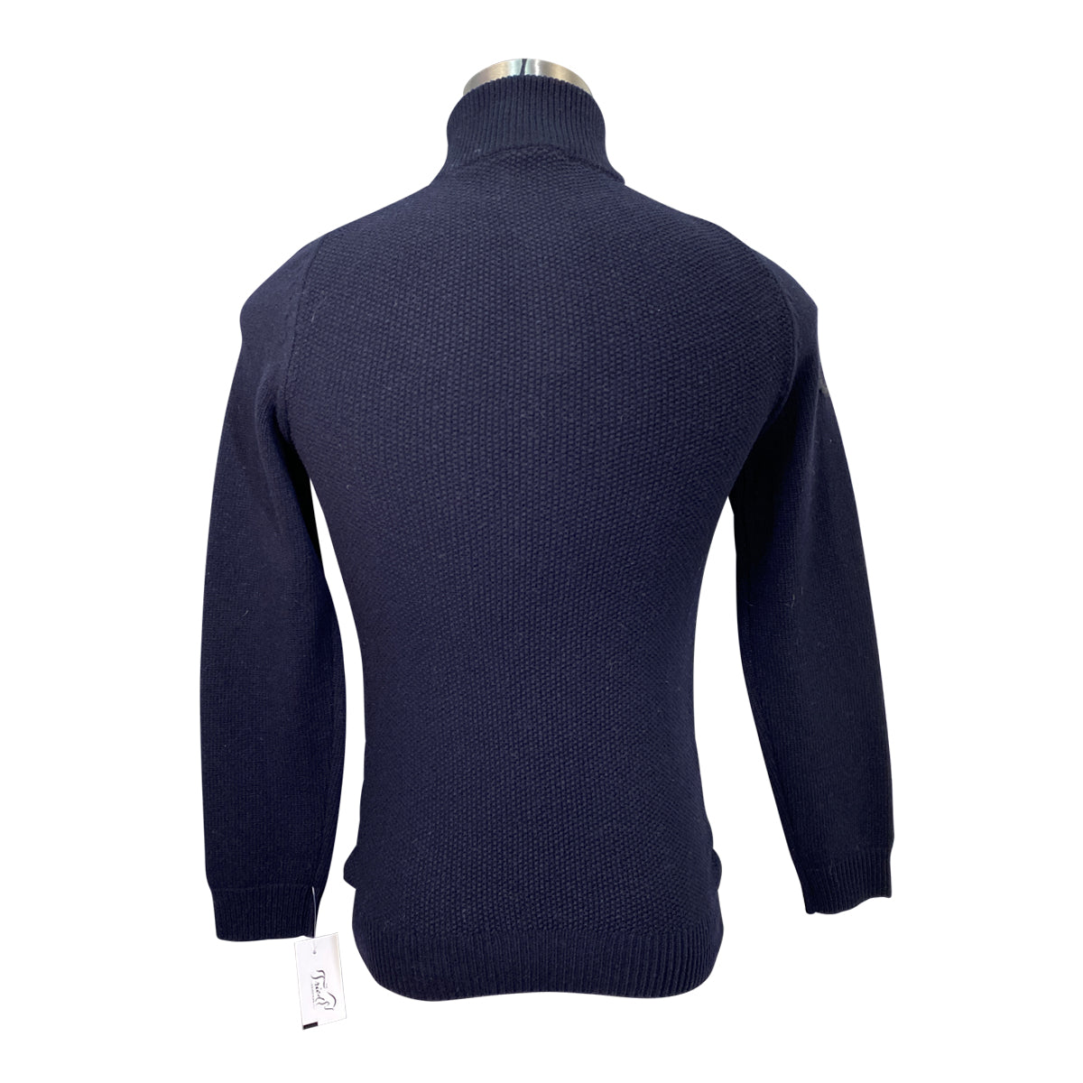 Cavalleria Toscana Lambswool Half Zip Turtleneck in Navy