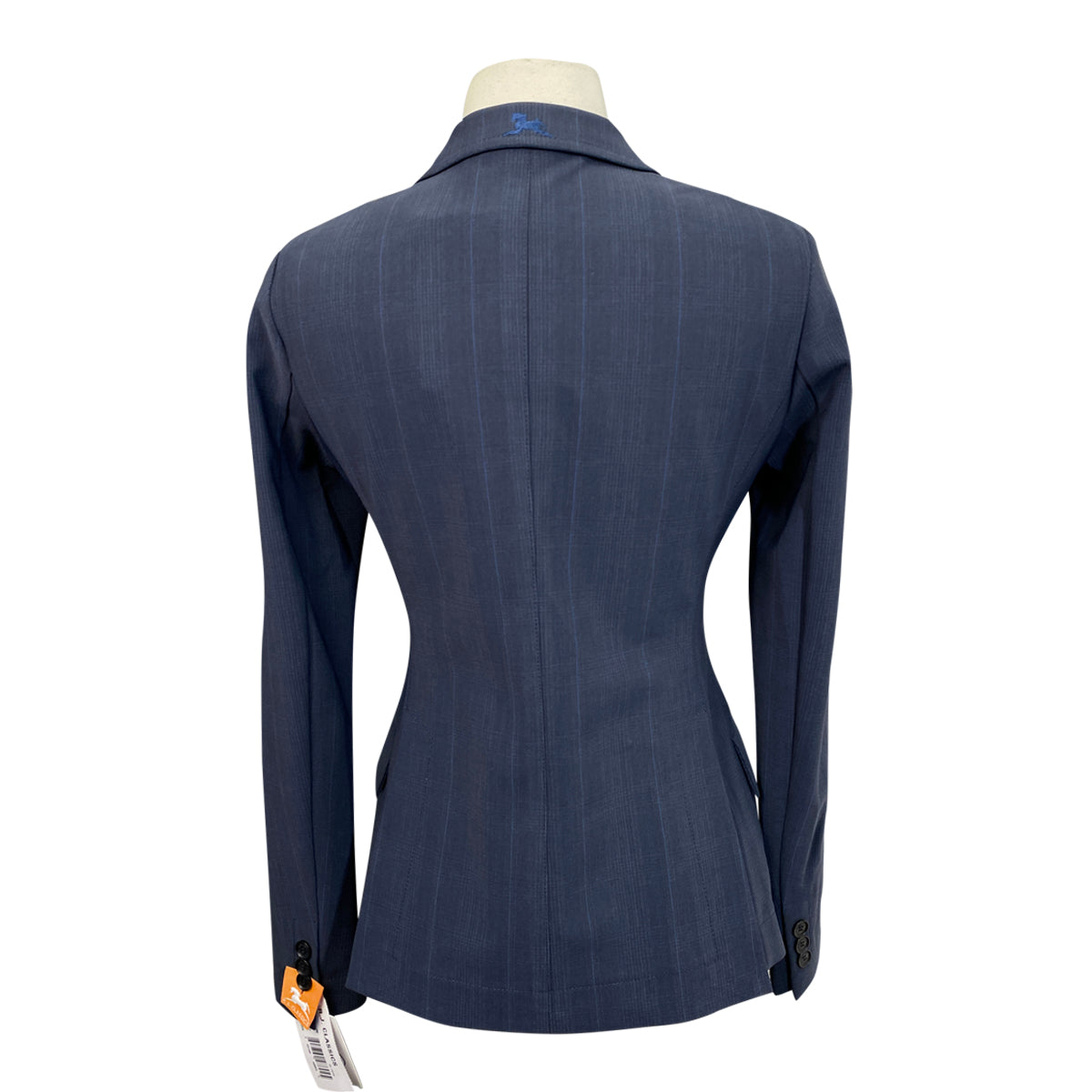 Back of RJ Classics 'Monterey' Orange Label Show Coat in Blue Dusk Plaid - Women's 4L
