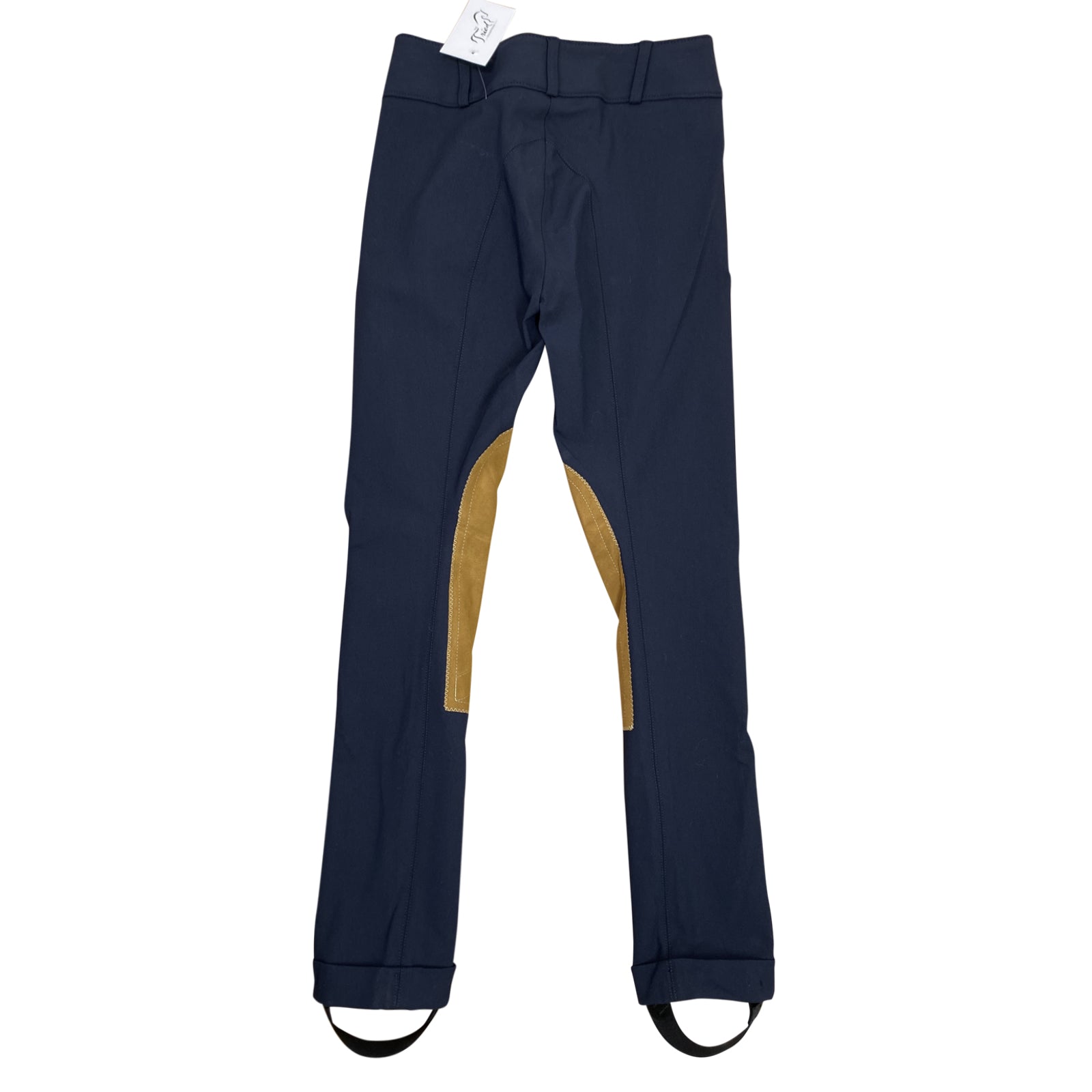Back of Tailored Sportsman Kids 'Trophy Hunter' Jods in Black &amp; Blue/Tan - Children's 8R