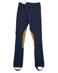 Back of Tailored Sportsman Kids 'Trophy Hunter' Jods in Black & Blue/Tan - Children's 8R
