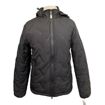 HKM Hooded Quilted Puffer in Black