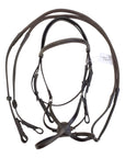 Plymouth Figure 8 Bridle By SmartPak w/ Rubber Reins in Chocolate Brown